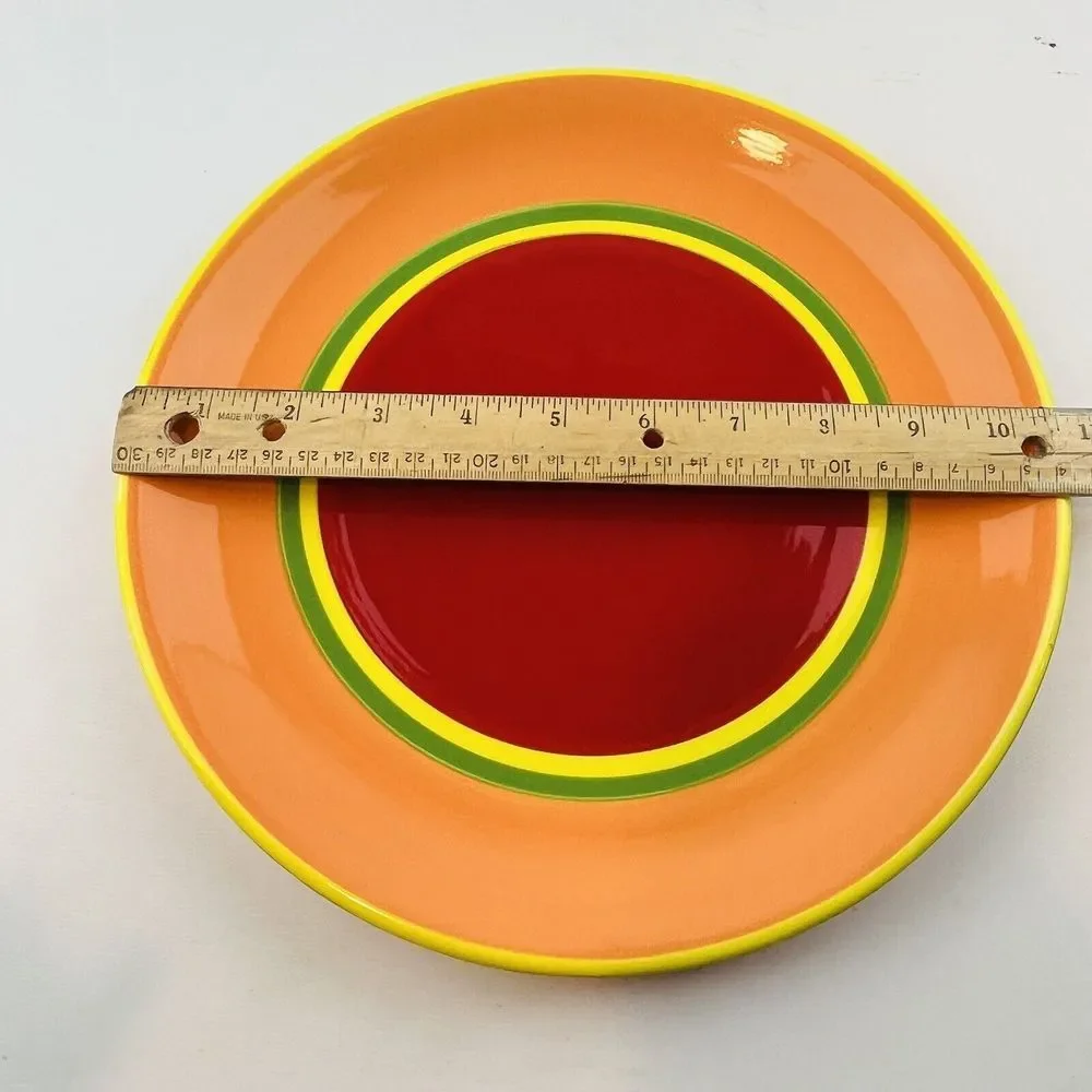 Dansk Caribe Aruba Orange Round Dinner Plate‎ 10.5